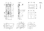 GEBERIT - Duofix Set předstěnové instalace, klozetu Gaia a sedátka softclose, tlačítko Sigma30, matná černá/černá SANI11CA5502