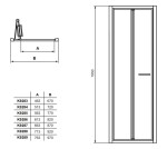 IDEAL STANDARD - Connect 2 Skládací sprchové dveře 85 cm, silver bright/čiré sklo K9286EO