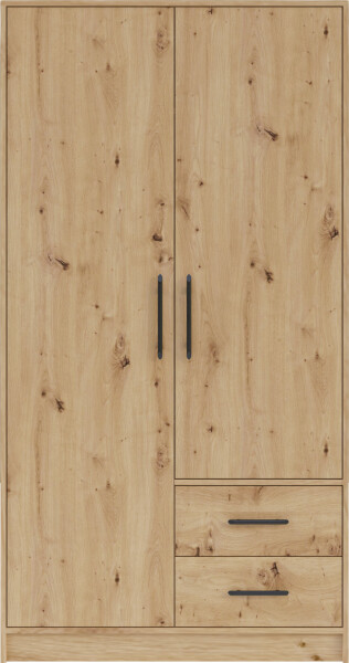 Šatní skříň Smart SR3 Varianta: Bez zrcadla, Barva korpusu + barva dveří: Dub artisan