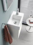 DURAVIT - Vero Air Umývátko 380x250 mm, bez přepadu, otvor pro baterii vpravo, WonderGliss, bílá 07243800001