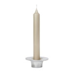 Ferm Living Kovový svícen Soothe Aluminium Ø 8 cm, stříbrná barva, kov