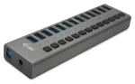 I-tec USB Hub 13 Port / USB hub / napájecí adaptér 60W / šedá (U3CHARGEHUB13UK)