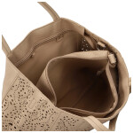 Módní dámský koženkový set kabelek Safira, béžový