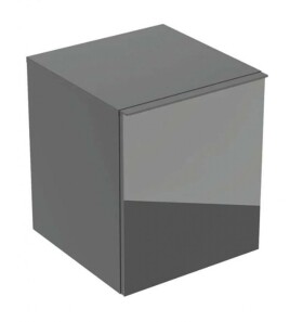 GEBERIT - Acanto Boční skříňka 45x52x48 cm, 2 zásuvky, sklo/lávová 503.010.JK.2