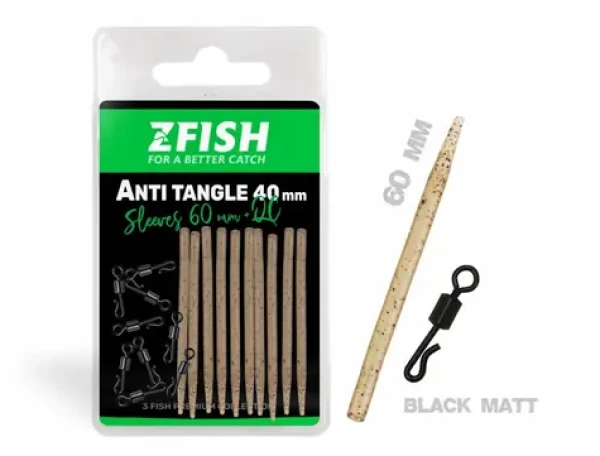 Zfish Převlek s obratlíkem Anti Tangle SET Sleeves 60mm + QC 10ks (ZF-9894)