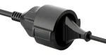 Equip CEE 7/7 - CEE 7/3 černý / Prodlužovací napájecí kabel / 1,8 m / 250 V / 16 A (112180)