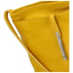 Trendy dámská kožená crossbody Simona, žlutá