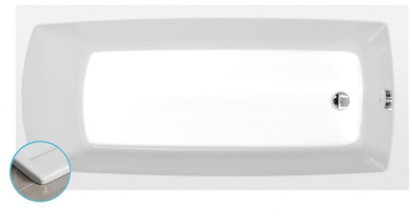 POLYSAN - LILY SLIM obdélníková vana 140x70x39cm, bílá 72201S