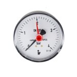 MEREO - Klum Tlakoměr 63 mm, 0 - 4bar, zadní vývod 1/4" PR3019