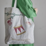 Bloomingville Plátěná vánoční taška Yule, multi barva, textil