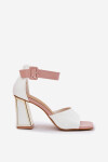 Lakovane Dámské Sandály Na Podpatku Vinceza 20266 Bílé 40