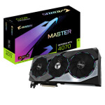 GIGABYTE AORUS RTX 4070 MASTER 12G / 1920 - 2595 MHz / 12GB GDDR6X / 192-bit / 1x HDMI + 3x DP / (16) (GV-N4070AORUS M-12GD)