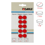 Dahle magnet plánovací, Ø 13 mm, 1 N, 10 ks, červený