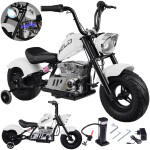 Mamido Dětská elektrická motorka Chopper 24V bílá