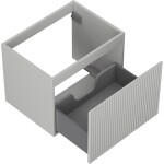 MEXEN/S - Rivel koupelnová skříňka pod umyvadlo 60, 1 šuplík, reliéf , šedá mat 91A20-06047-1-BF62