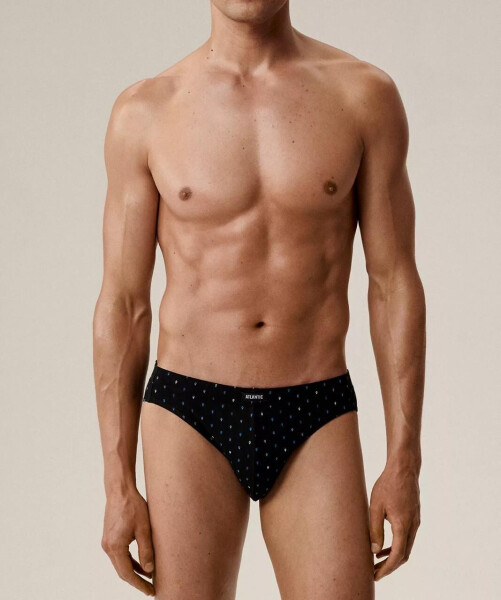 Kalhotky Atlantic 3MP-204 A'3 S-2XL černo-tmavě modrá XL