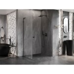 MEXEN/S - Lunar-B L sprchový kout dveře křídlové pravá 85 x 70, transparent, grafit metal 832L-085-070-95-00-P