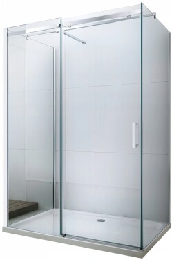 MEXEN/S - OMEGA sprchový kout 3-stěnný 100x100, transparent, chrom 825-100-100-01-00-3S