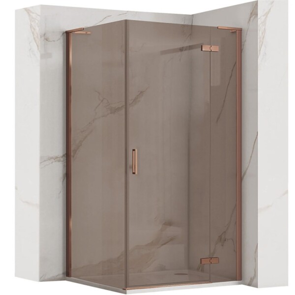 REA/S - Sprchová kabina Hugo 100x90 Copper Brush KPL-K6970