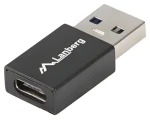 Lanberg USB-C (F) - USB-A (M) černá / Adaptér / USB 3.1 (AD-UC-UA-01)
