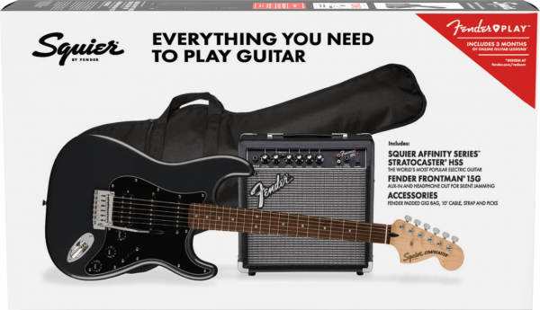 Fender Squier Affinity Series Stratocaster HSS Pack - Charcoal Frost Metallic