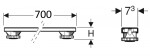 GEBERIT - Příslušenství Souprava pro hrubou montáž 700 mm, výška 6-12 cm, pro vaničky od 1400 mm 554.959.00.1