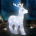 DBA Vánoční dekorace - LED bílý jelínek