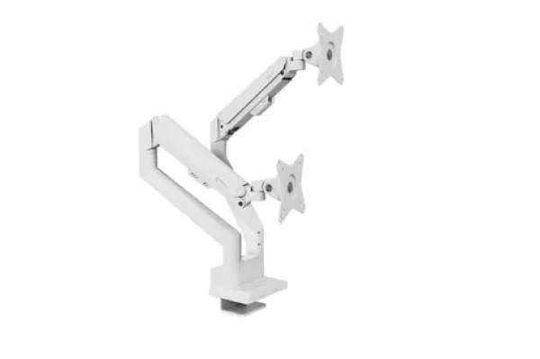 Arozzi Alzare Neo Duo bílá / Držák 2 monitorů na stůl / plynová pružina / VESA (AZ-ALZARE-NEO-DUO-WT)