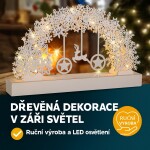 DBA LED Vánoční oblouk – vločka, bílý
