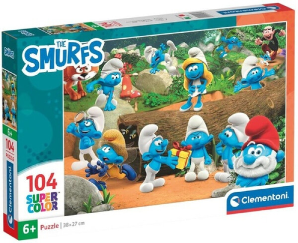 Puzzle Šmoulové: Veselá parta 104 dílků