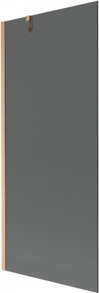 MEXEN/S - Next vanová zástěna FIX 80 x 150, grafit, měď kartáčovaná 895-080-000-00-40-65