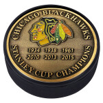 Mustang Puk Chicago Blackhawks NHL Stanley Cup Years Gold Medallion