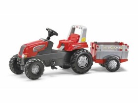 Rollytoys Šlapací traktor Rolly Junior RT s vlečkou červeno-šedý
