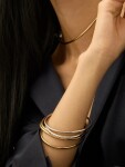 ELENYS Bangle Steel set – sada náramků z prémiové oceli Délka náramku: Průměr 6 cm / obvod cca 18,8 cm