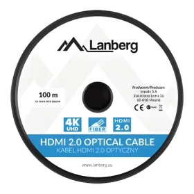 Lanberg Kabel optický HDMI 2.0 (M) - HDMI 2.0 (M) 100 m černá / AOC / 4K / 60Hz (CA-HDMI-20FB-1000-BK)