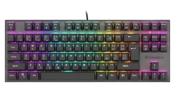 Genesis Thor 303 TKL RGB Outemu Red černá / Herní mechanická klávesnice / CZ/SK layout / USB / Hot Swap (NKG-1883)