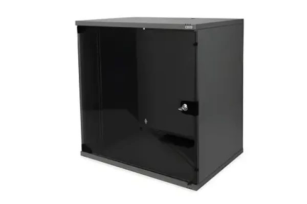Digitus SOHO 12U černá / Nástěnný rozvaděč / 19" / 520x580x400 mm / skleněné dveře / do 60 kg (DN-19 12-U-S-SW)