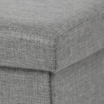 Taburet s úložným prostorem, šedá, látka, TAB-461 GREY2