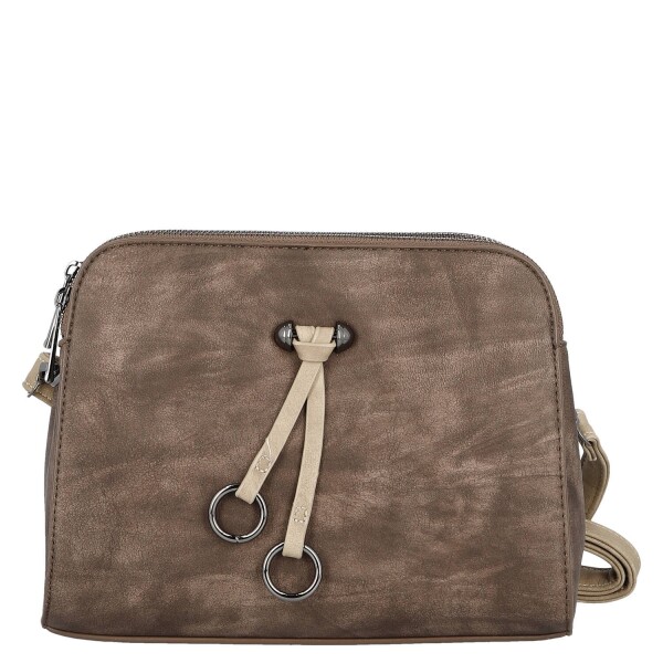 Stylová dámská crossbody kabelka Nikola, tmavě béžová