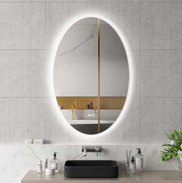 Erga Paola, oválné LED zrcadlo 80x120cm (120x80), 2990 lm, 3 barvy světla, přední a zadní osvětlení, ERG-V01-302-1280-00