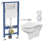 GEBERIT DuofixBasic bez tlačítka + WC CERSANIT CITY NEW CLEANON + WC SEDÁTKO SLIM 458.103.00.2 X CI2