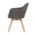 Jídelní židle, černá, látka vintage, DCH-435 BK3