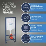 GROHE - Start Round Set předstěnové instalace, klozetu Start Round, sedátka Softclose a tlačítka Even, matná černá 103847SH00