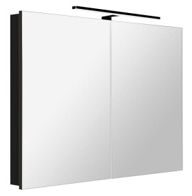 SAPHO - GRETA galerka s LED osvětlením, 101x70x14cm, černá mat GR105-0035