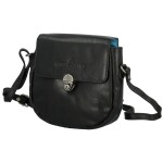 Luxusní dámská kožená crossbody kabelka GW Manoli, černá
