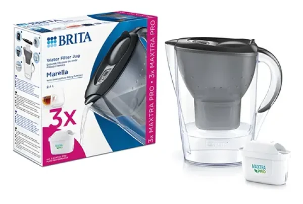 Brita Marella 2,4 l + 3x filtr PRO Pure Performance / Filtrační konvice na vodu / 2,4 l (Marella + 3 MAXTRA PRO Pure Permormanc)
