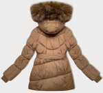 Dámská bunda typu bublina ve velbloudí barvě pro přechodné období J Style (5M3238-62) odstíny béžové XL (42)