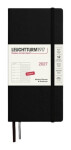 Týdenní plánovač & Zápisník Black, tečkovaný Wallet B6+ x A6 2027, anglicky