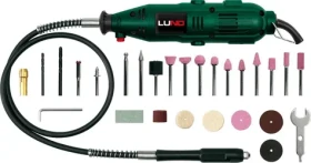 Lund Minibruska 135 W / Multifunkční bruska / 230V / 10000-35000 ot./min / 40 ks příslušenství (TO-79314)
