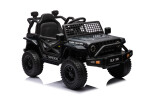 Mamido Elektrické autíčko OFFROAD černé 12V Vysoký podvozek, široké sedadlo, Odpružené nápravy, 2,4 GHz Dálkové ovládání LED světla